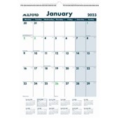 MILFORD CALENDAR WIRO MONTH TO VIEW LAMINATED A3 EVEN YEAR
