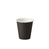 COASTAL HOT CUP SINGLE WALL 8OZ BLACK PKT50