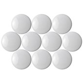 QUARTET MAGNETIC BUTTONS 20MM WHITE PACK 10