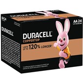 DURACELL COPPERTOP BATTERY ALKALINE MN1500 SIZE AA PACK 24