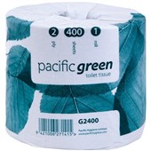 PACIFIC G2400 GREEN TOILET TISSUE RECYCLED 2 PLY W100MM X L110M CTN 48
