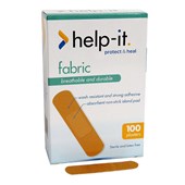 HELPIT PLASTERS FABRIC REGULAR W19 X L72MM FLESH BOX 100