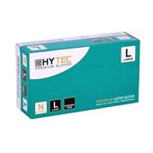 HYTEC DISPOSABLE GLOVES LATEX POWDER FREE CLEAR LARGE BOX 100