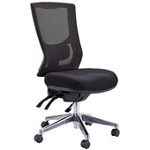 BURO METRO II 247 OFFICE CHAIR MESH HIGHBACK 3LEVER ALUMINIUM BASE BLACK