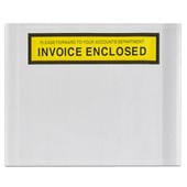 POMONA SELFADHESIVE DOCUMENT LABELOPE INVOICE ENCLOSED W115 X L150MM BOX 100