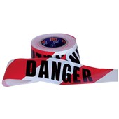 PROCHOICE WARNING TAPE DANGER KEEP OUT W75MM X L100M RED AND WHITE