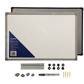 LITEWYTE MAGNETIC WHITEBOARD AND PINBOARD COMBO L600 X W400 X D60MM