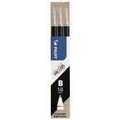 PILOT FRIXION REFILL ERASABLE 10MM BLACK PACK 3