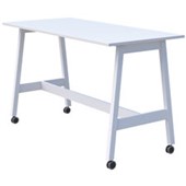 MODELLA II MOBILE LEANER W2000 X D800 X H1050MM WHITE FRAME SNOWDRIFT TOP