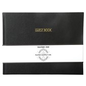 OFFICE SUPPLY CO CITTA TEXTURED LANDSCAPE GUEST BOOK 96 LINED PAGES 80GSM BLACK