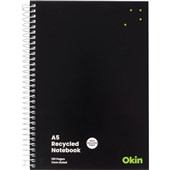 OKIN SPIRAL NOTEBOOK A5 SOFT COVER 120 PAGE 70 RECYCLED