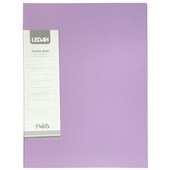 LEDAH DISPLAY BOOK 20 POCKETS A4 PASTEL PURPLE