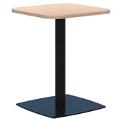 ACCENT CLASSIC MEETING TABLE W600 X D600 X H745MM BLACK BASE REFINED OAK TOP