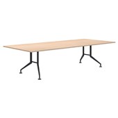 ACCENT SHOT BOARDROOM TABLE L3000 X D1200MM BLACK BASE REFINED OAK TOP