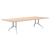ACCENT SHOT BOARDROOM TABLE L3000 X D1200MM WHITE BASE REFINED OAK TOP