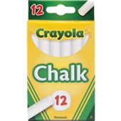 CRAYOLA CHALK WHITE BOX 12