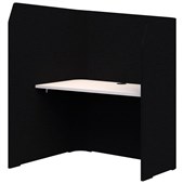 SONIC FOCUS POD LEFTHAND H1500 X L1200MM BLACK FRAME SNOW VELVET TOP