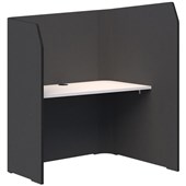 SONIC FOCUS POD RIGHTHAND H1500 X L1200MM CHARCOAL GREY FRAME SNOW VELVET TOP