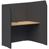 SONIC FOCUS POD RIGHTHAND H850 X L1200MM CHARCOAL GREY FRAME CLASSIC OAK TOP