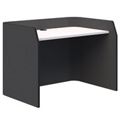 SONIC FOCUS DESK H850 X L1200MM CHARCOAL GREY FRAME SNOW VELVET TOP