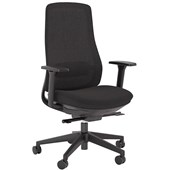 KNIGHT LUME TASK CHAIR MESH WITH ARMS BLACK UNASSEMBLED