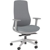 KNIGHT LUME TASK CHAIR MESH WITH ARMS GREY UNASSEMBLED