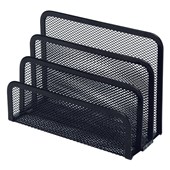 ESSELTE METAL MESH VERTICAL ORGANISER FILE SORTER BLACK