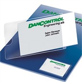 3L DJOIS BUSINESS CARD POCKET SELFADHESIVE SHORT SIDE 60 X 95MM PACK 10