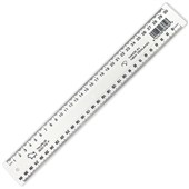 TAURUS RULER PLASTIC JO3810 300MM WHITE