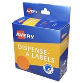 AVERY 937248 DMC24O ROUND LABEL DISPENSER 24MM ORANGE BOX 500