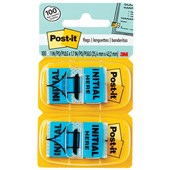 POSTIT 680IH2 INITIAL HERE FLAGS BLUE TWIN PACK 100