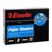 ESSELTE PAPER BINDER 19MM SILVER BOX 200