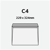 WINPAQ ENVELOPE PLAIN SELF SEAL C4 E31 W324 X L229MM WHITE BOX 250