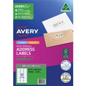 AVERY 952000 L7160 QUICK PEEL ADDRESS LABEL SURE FEED LASER 21UP WHITE PACK 20
