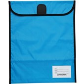 WARWICK HOMEWORK BAG HOOK AND LOOP W290 X H360MM LARGE FLUORO BLUE