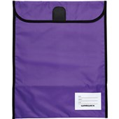 WARWICK HOMEWORK BAG HOOK AND LOOP W290 X H360MM LARGE FLUORO PURPLE