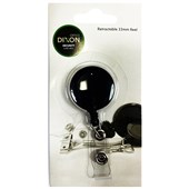 DIXON RETRACTABLE SECURITY REEL FOR CARD HOLDER SMALL BLACK