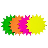 GEOGRAPHICS POINT OF SALE CARDS MEDIUM STARS 135MM FLUORO PACK 20