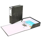 MARBIG LEVER ARCH BOX FILE 70MM FOOLSCAP MOTTLE BLACK
