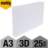 MARBIG INSERT RING BINDER PVC LANDSCAPE 3D 25MM A3 WHITE