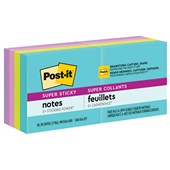 POSTIT 6228SSMIA SUPER STICKY NOTES 48 X 48MM SUPERNOVA NEONS PACK 8