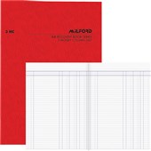 MILFORD ACCOUNT BOOK 3 MONEY COLUMN LIMP COVER A4 26 LEAF RED